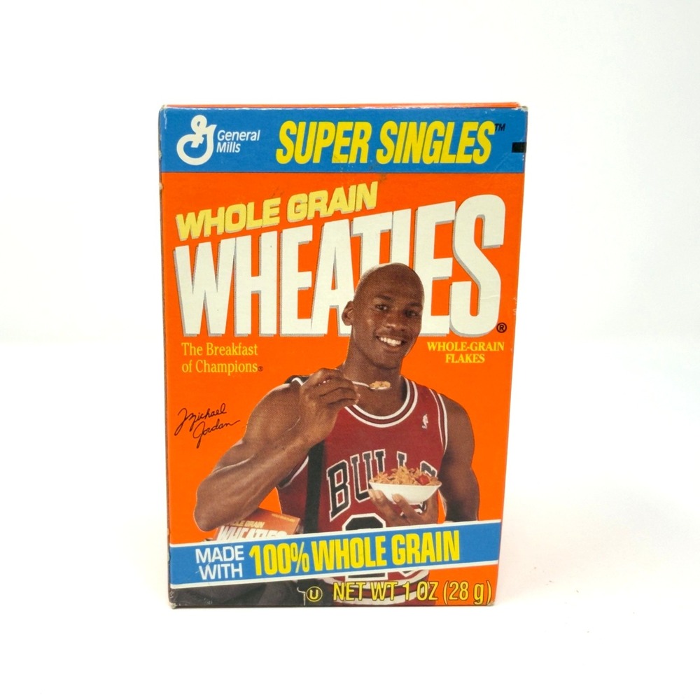 General Mills Michael Jordan Wheaties Cereal Box Super Singles 1oz Sealed
